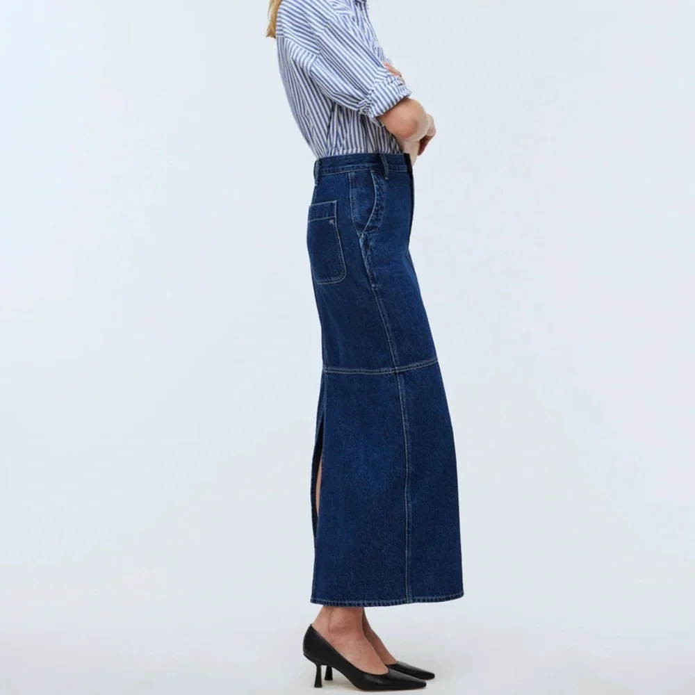 Denim Midi Skirt